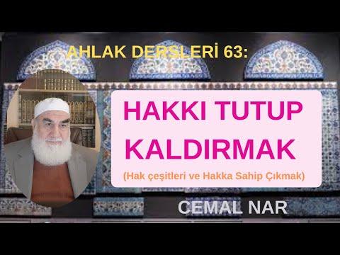 Embedded thumbnail for AHLAK DERSLERİ 63: HAKKI TUTUP KALDIRMAK (Hak çeşitleri ve Hakka Sahip Çıkmak)